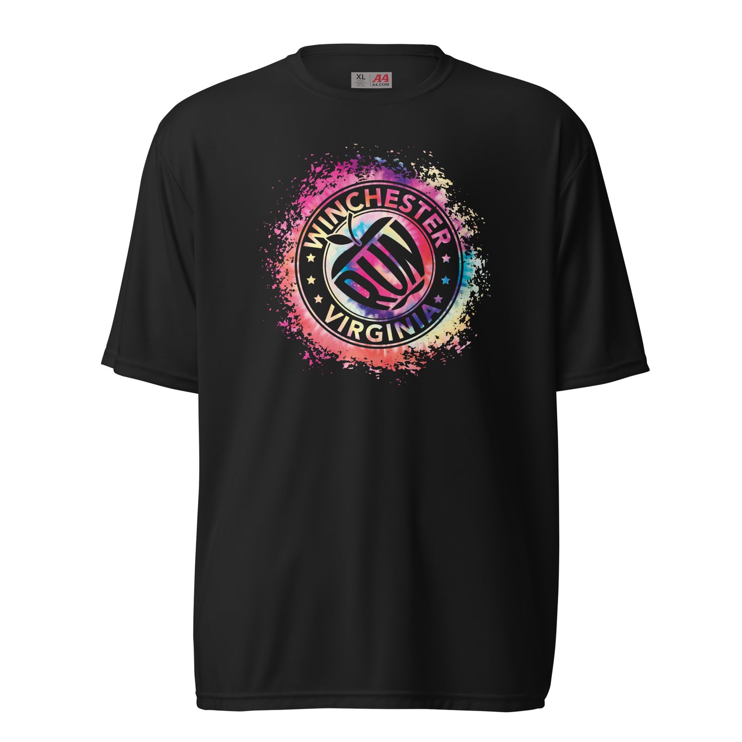 RUN WINCHESTER Tie-Dye logo Performance Tee