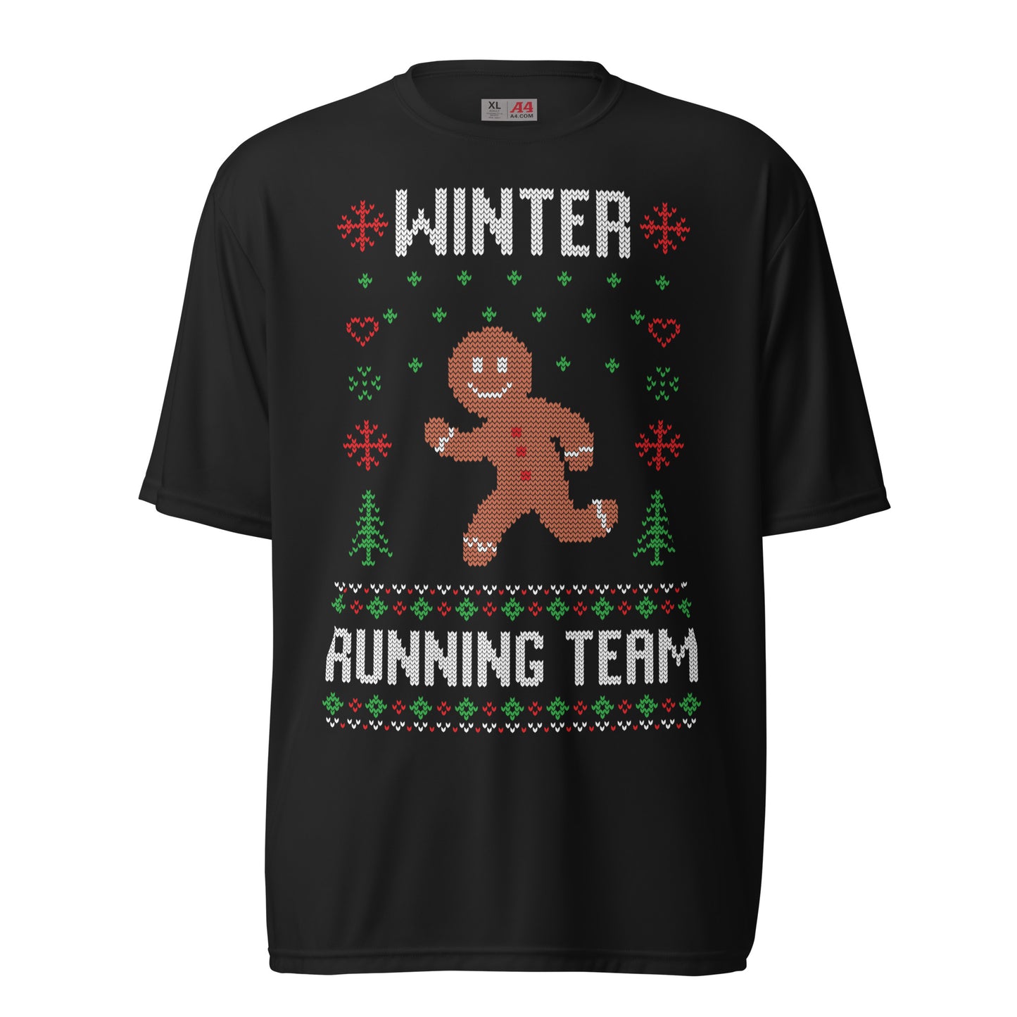 Winter Running Team Ugly Christmas Performance Tee