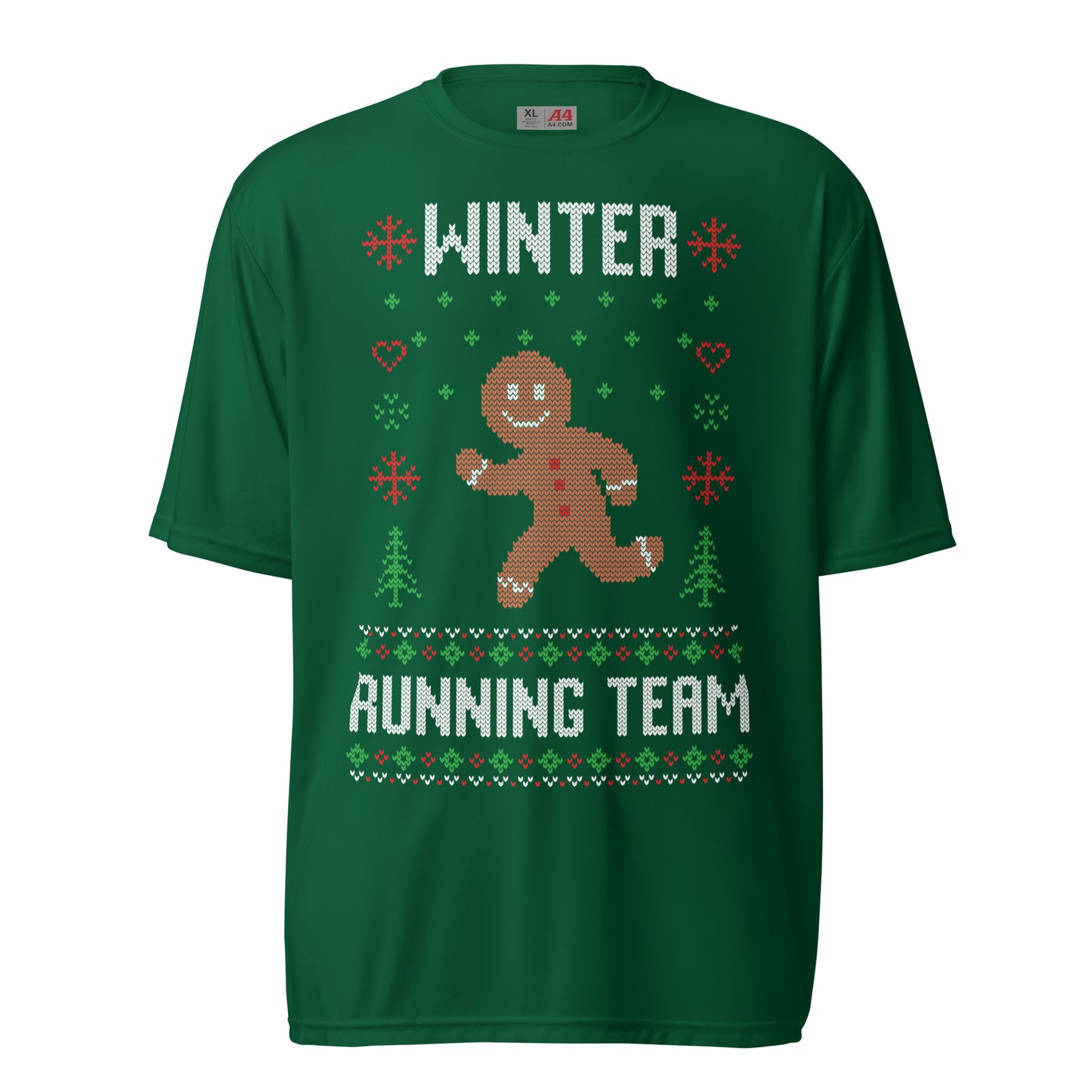 Winter Running Team Ugly Christmas Performance Tee
