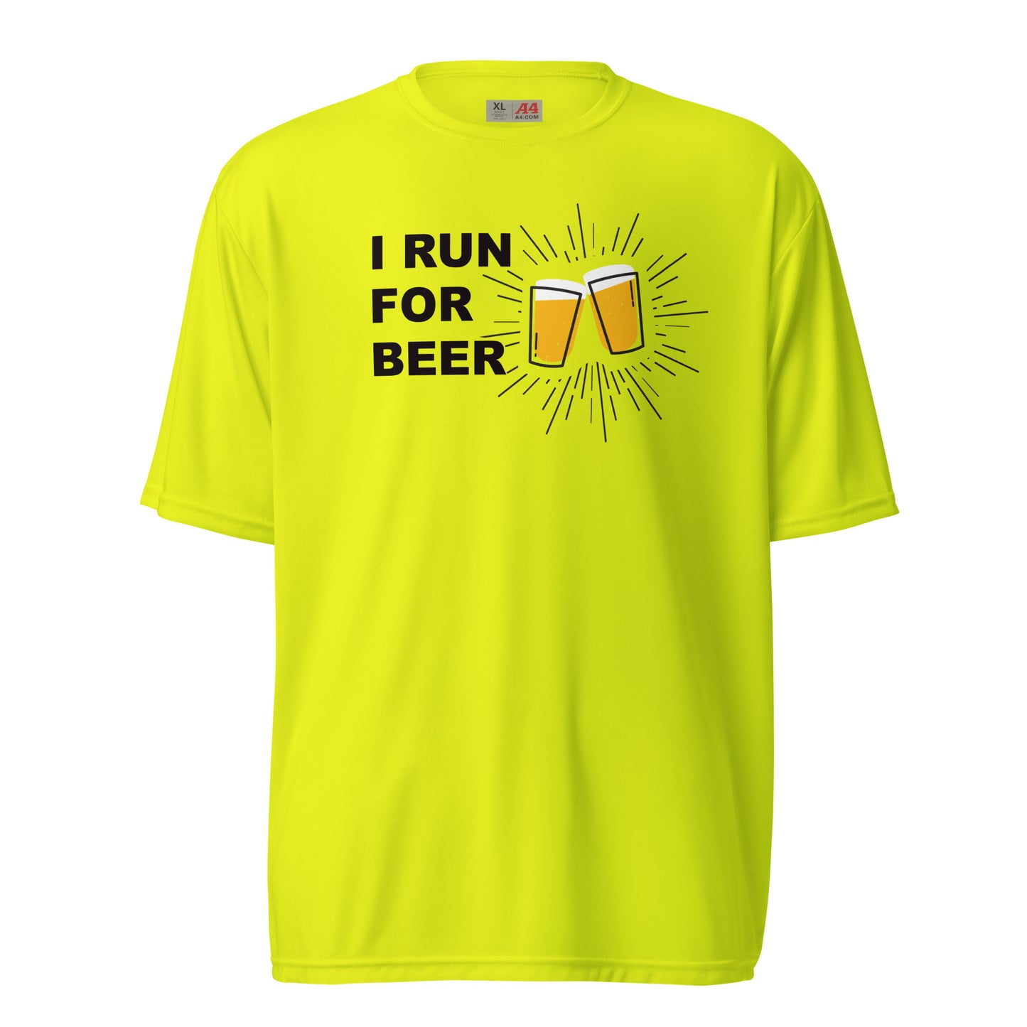 I Run For Beer Performance Tee