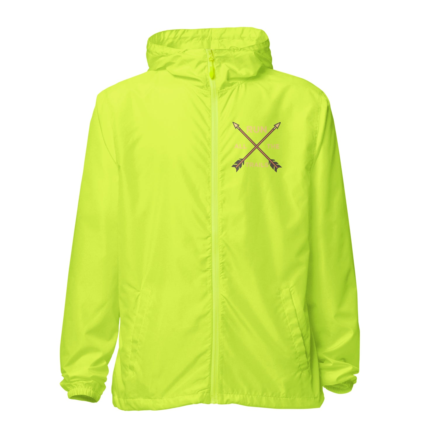 Run All The Trails - Unisex lightweight zip up windbreaker