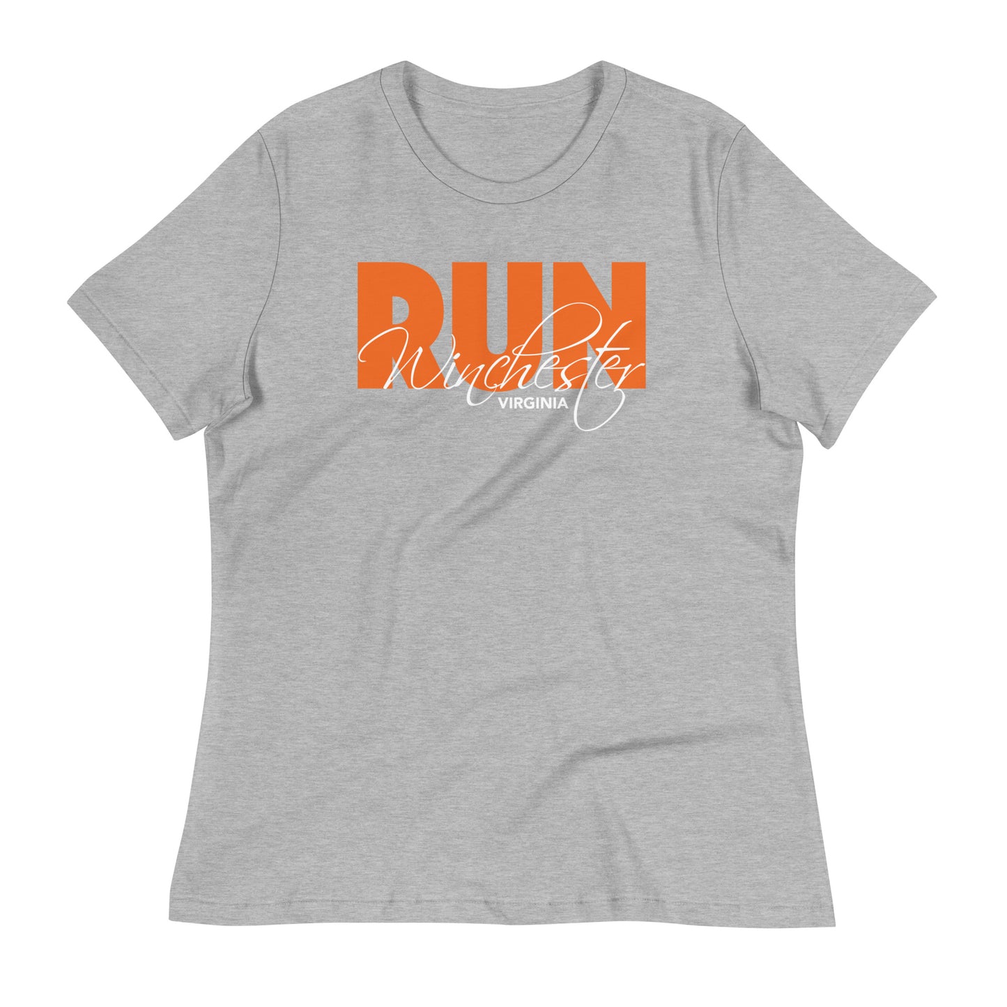 Run Winchester Block Script Logo Women's Relaxed T-Shirt