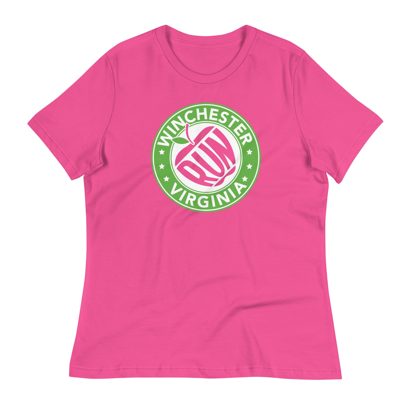 RUN WINCHESTER LOGO Apple Blossom Women's Relaxed T-Shirt