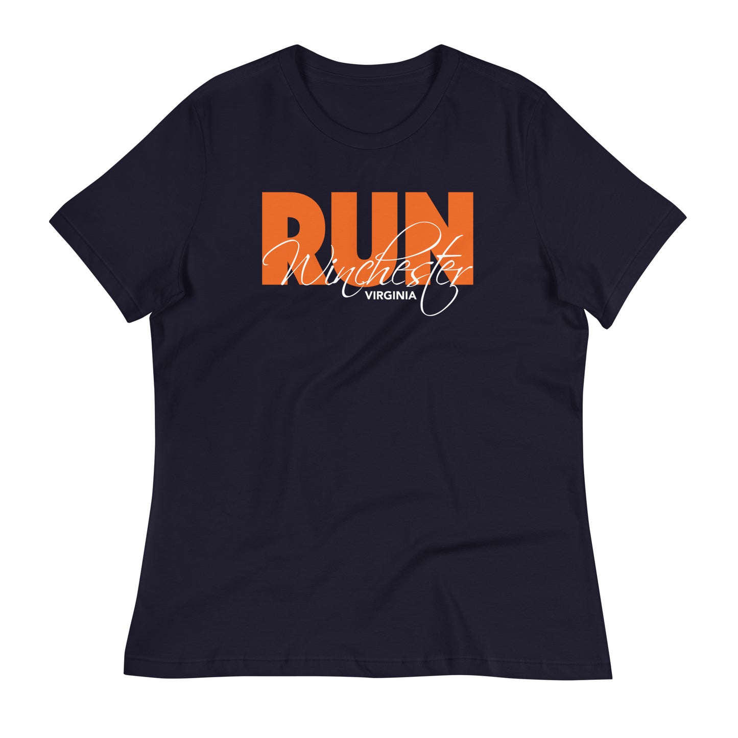 Run Winchester Block Script Logo Women's Relaxed T-Shirt