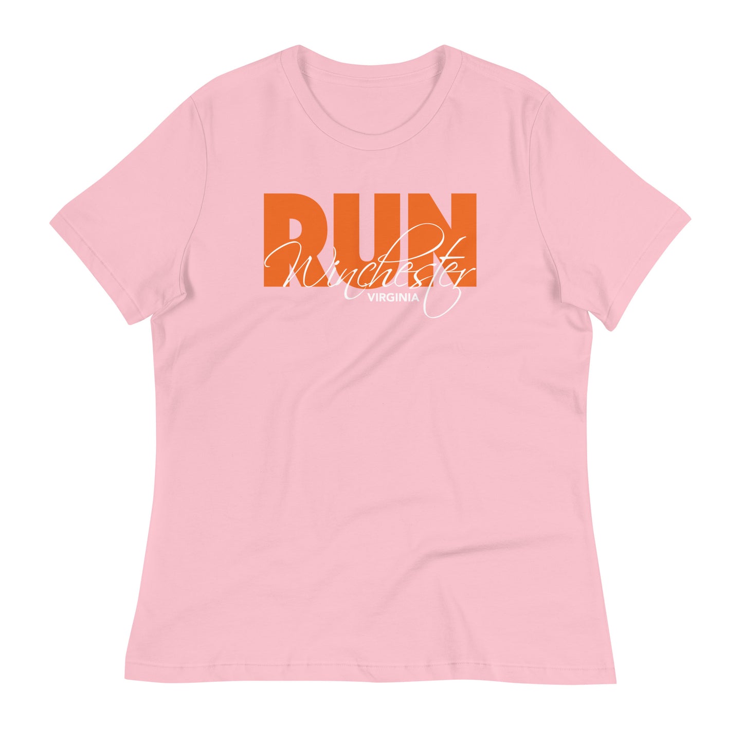 Run Winchester Block Script Logo Women's Relaxed T-Shirt