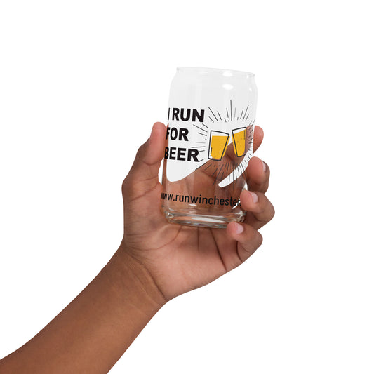 I Run For Beer - Can-shaped glass