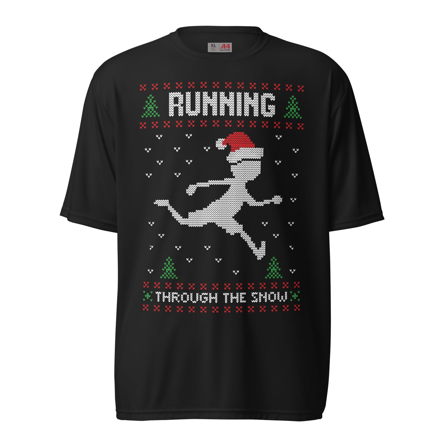 Running Through The Snow - Unisex performance crew neck t-shirt