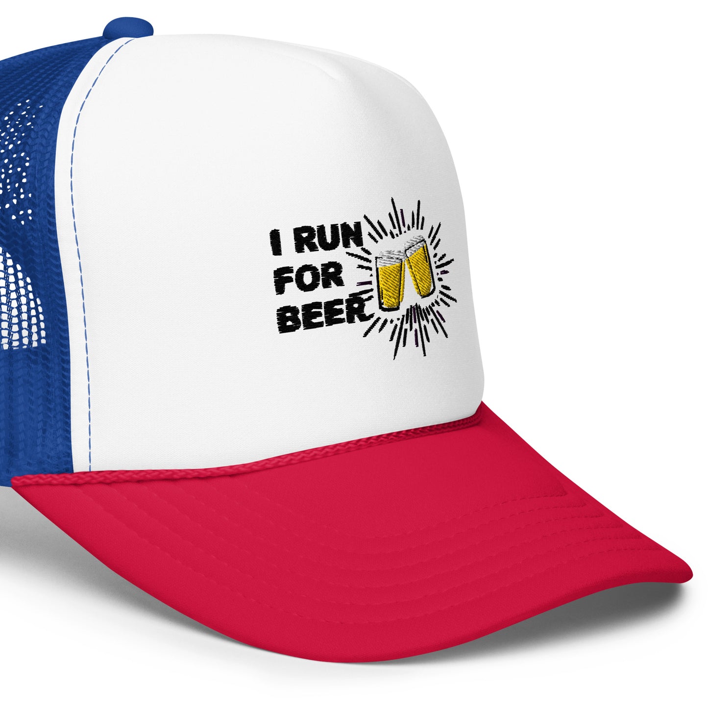 I Run For Beer - Foam trucker hat