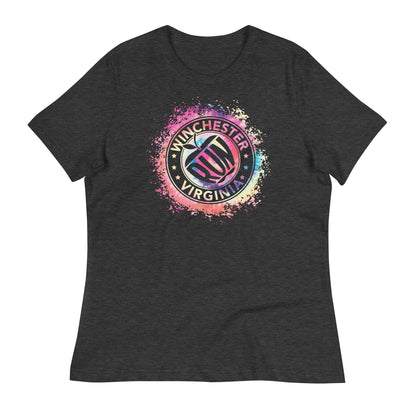 Run Winchester Tie Dye Logo Women's Relaxed T-Shirt