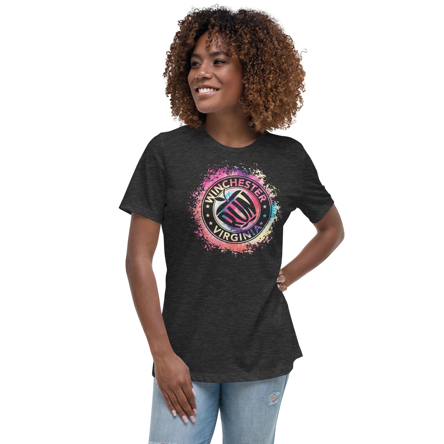 Run Winchester Tie Dye Logo Women's Relaxed T-Shirt